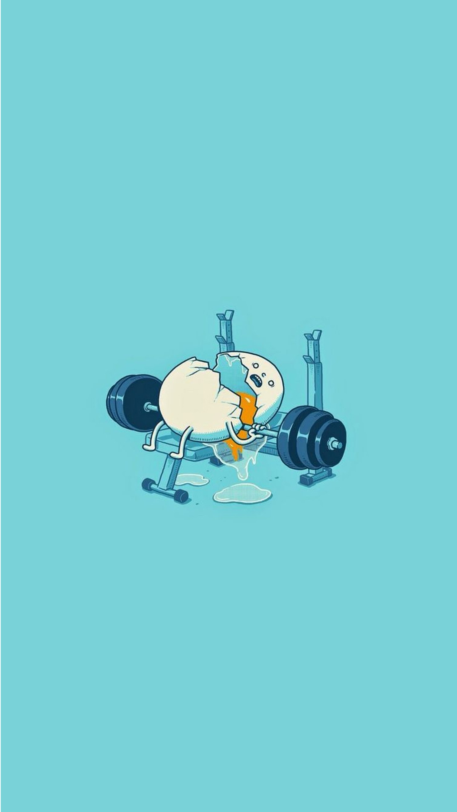 A cartoon character is lifting a barbell in a gym (anime, funny)