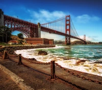 pont, cali, californie, california, pont du golden gate