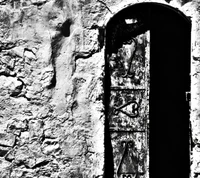 noir, porte