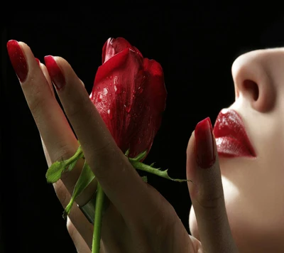 pour toi, rose rouge