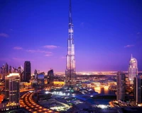 Burj Khalifa: Ein atemberaubendes Symbol der Metropole Dubai bei Dämmerung