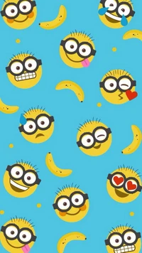 abstrato, banana, minions