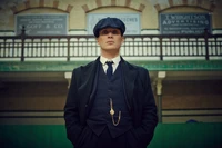 Cillian Murphy as Thomas Shelby in Peaky Blinders: Iconic Portrait from the Series