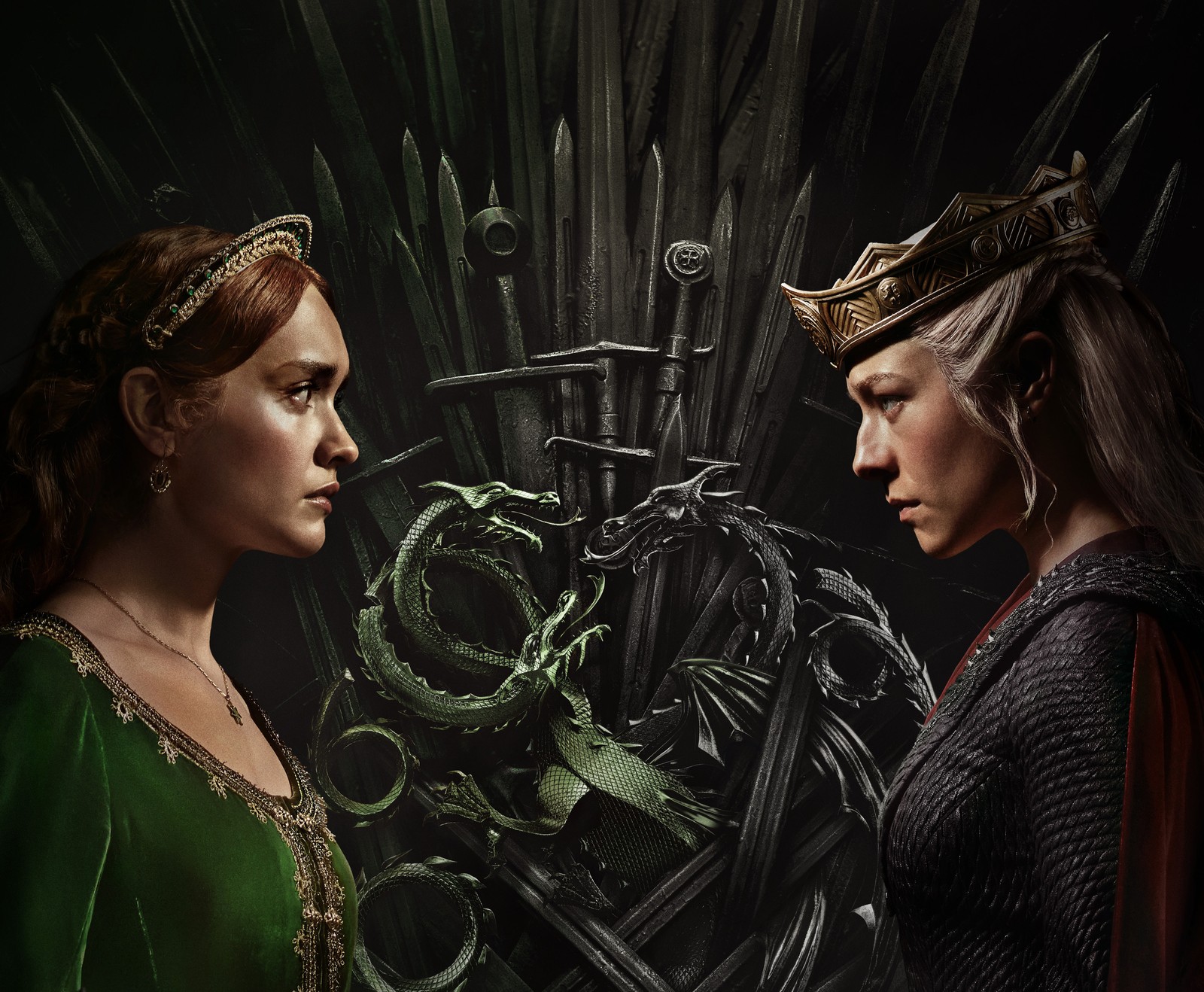 princess rhaenyra targaryen, alicent hightower, house of the dragon, season 2, emma darcy Download Wallpaper