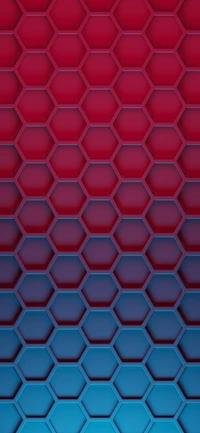 Symmetrical Hexagonal Pattern in Azure and Aqua Tones