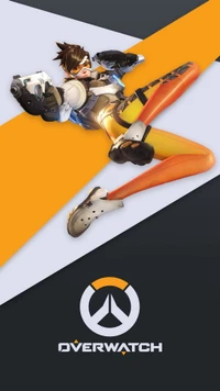 Dynamische Overwatch-Actionfigur mit ikonischem Logo