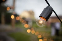 Luces de guirnalda incandescentes para eventos al aire libre elegantes