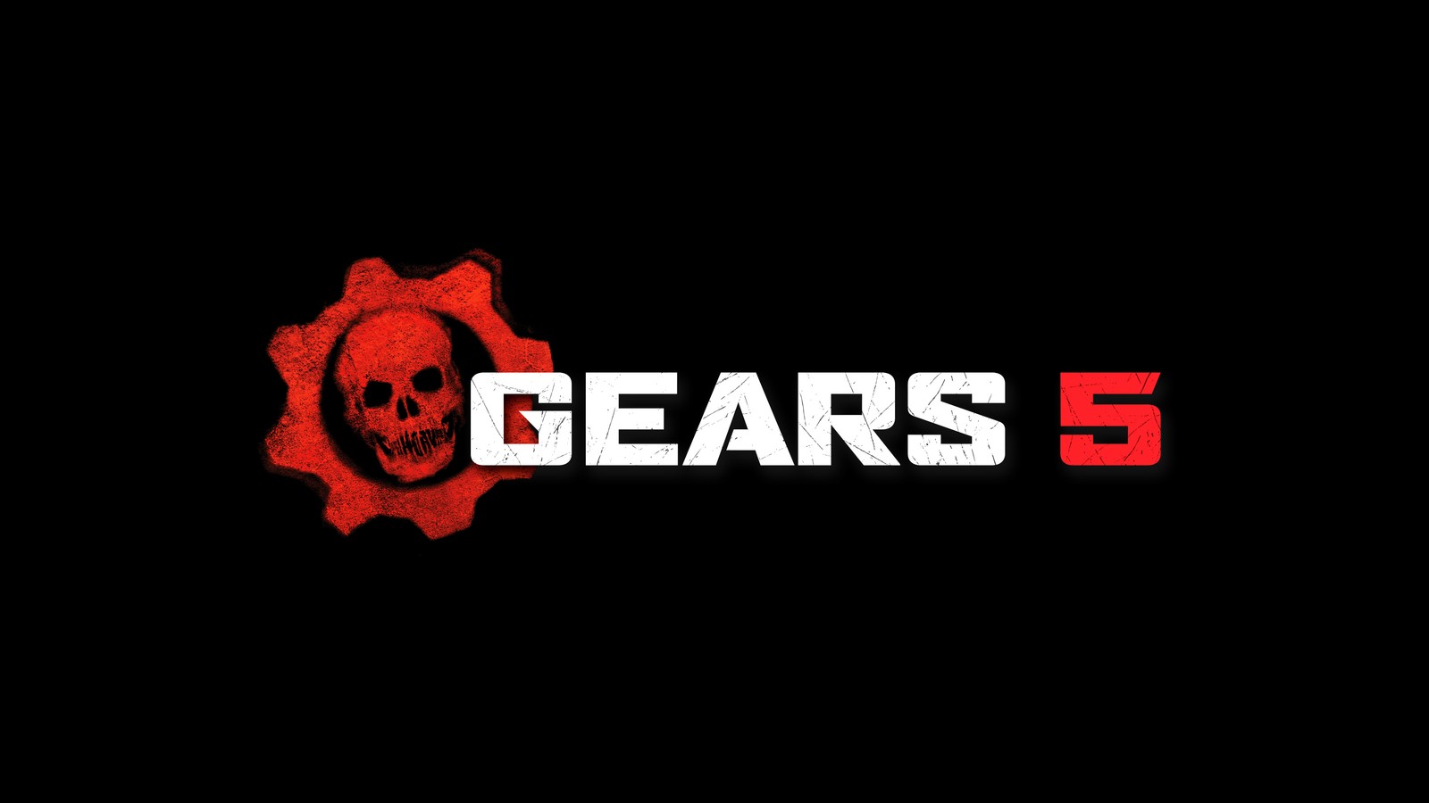 Логотип gears на черном фоне (gears 5, gears of war 5, видеоигра, логотип)