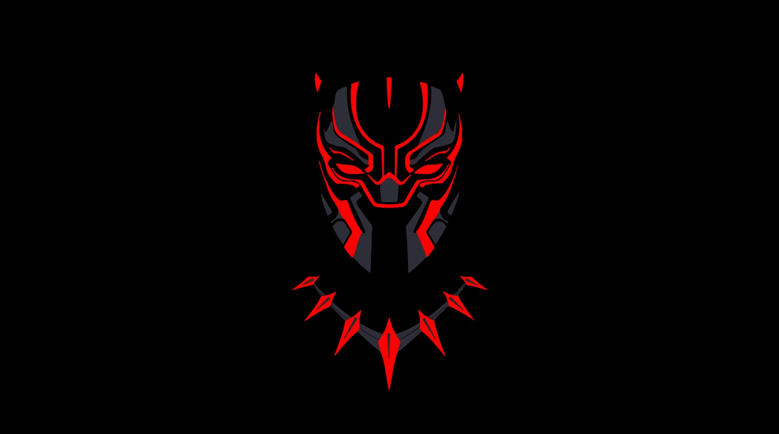 black panther, minimal art, marvel superheroes, black background, amoled wallpaper