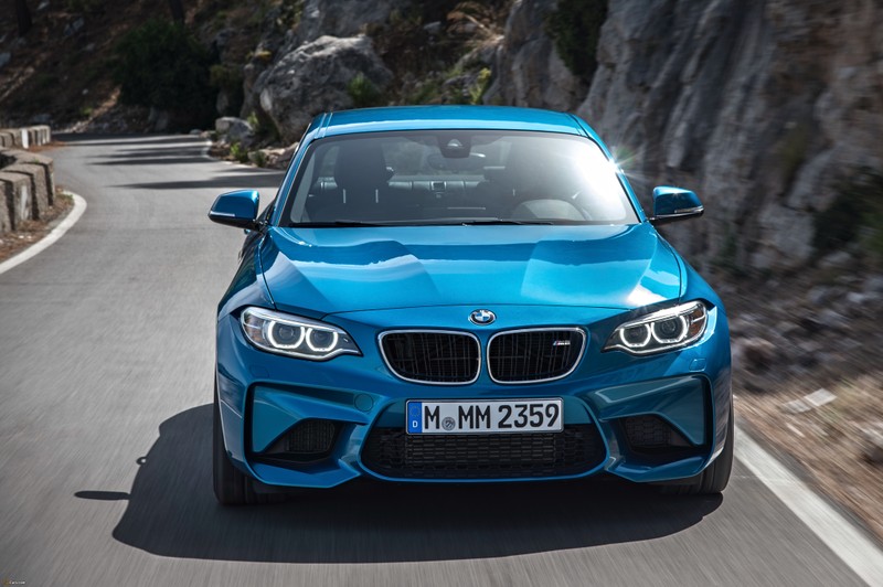 Синий bmw m235i едет по горной дороге (bmw, машина, bmw m3, синий, bmw 2002tii)