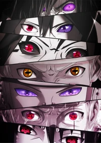 Olhos Icônicos do Poder: Itachi, Kakashi, Madara, Naruto, Sasuke