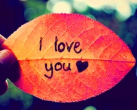 I Love You" Leaf: A Vibrant Expression of Nature's Love