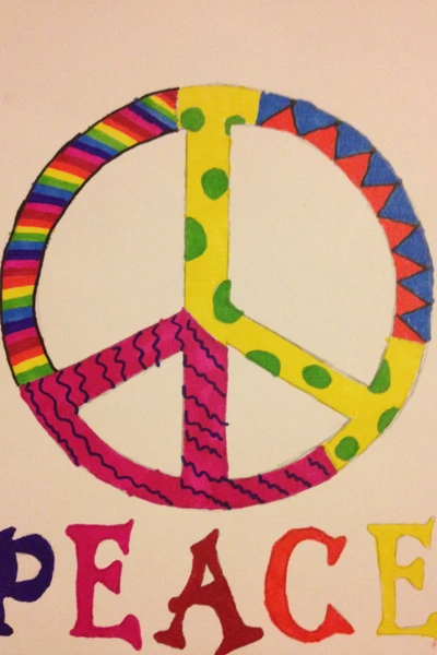 Vibrant Peace Sign Art Celebrating Unity and Harmony