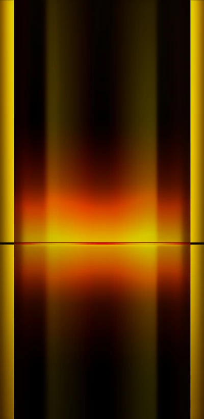 Vibrant Red and Gold Gradient Reflection