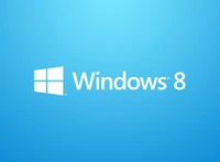 Logo de Windows 8 sur un fond bleu clair