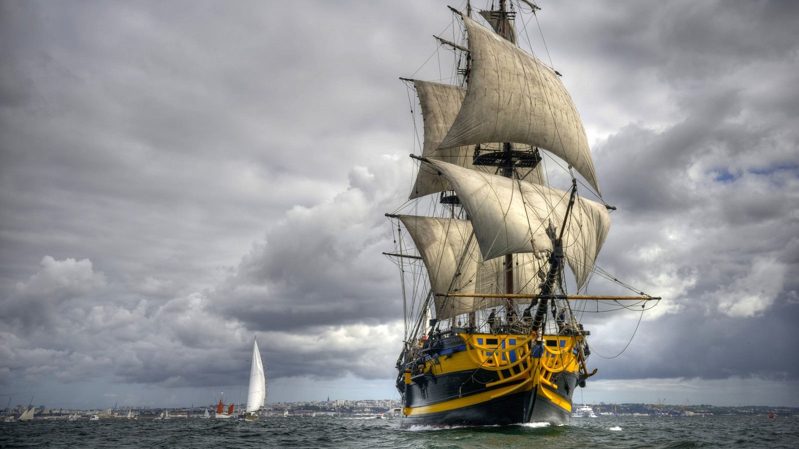 ship, sailing ship, boat, tall ship, sail wallpaper