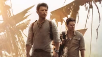 Pôster do filme "Uncharted" com Tom Holland e Mark Wahlberg