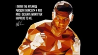 mike tyson, low poly, beliebte zitate, 5k, schwarzer hintergrund