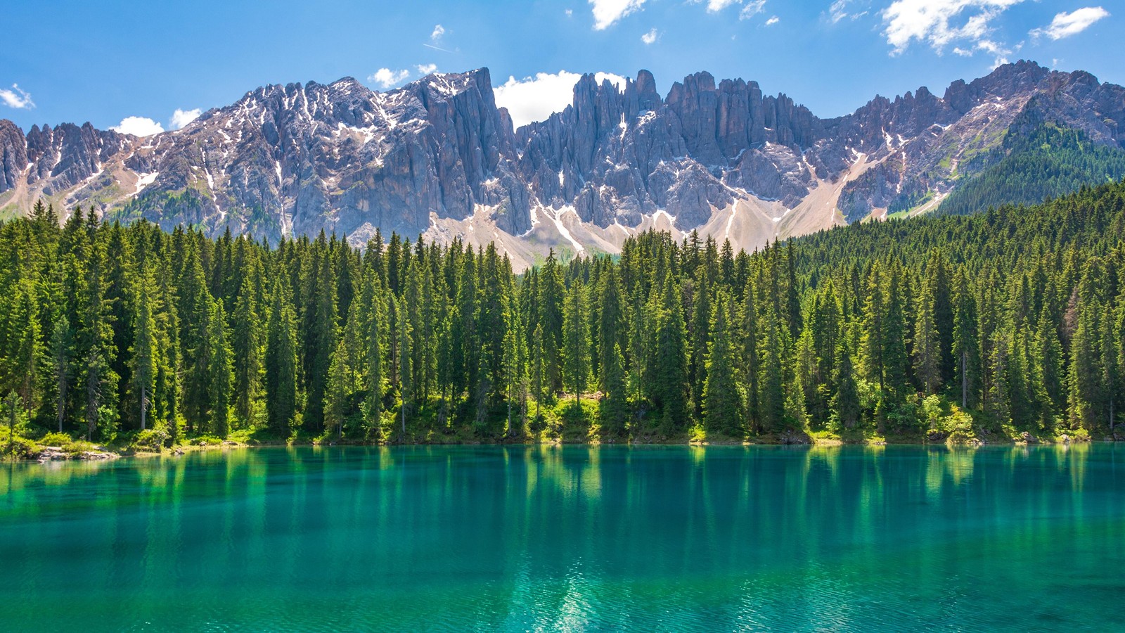 Скачать обои доломиты, dolomites, вода, облако, гора