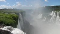 Iguazu Falls: A Majestic Waterfall Surrounded by Lush Nature