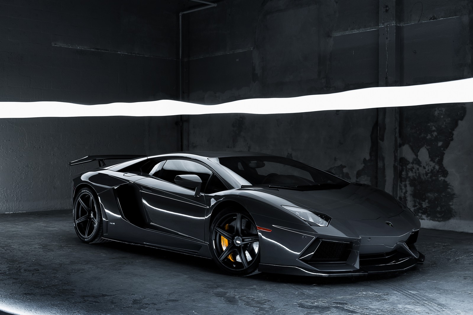 lamborghini aventador, grey, cgi, blackdark, cars wallpaper