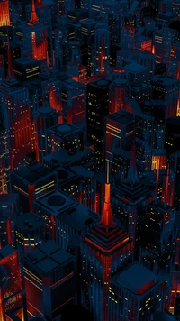 city, glow