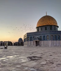 Cúpula de la Roca al atardecer, Jerusalén