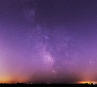 Starlit Night Sky with Milky Way and Soft Horizon Glow