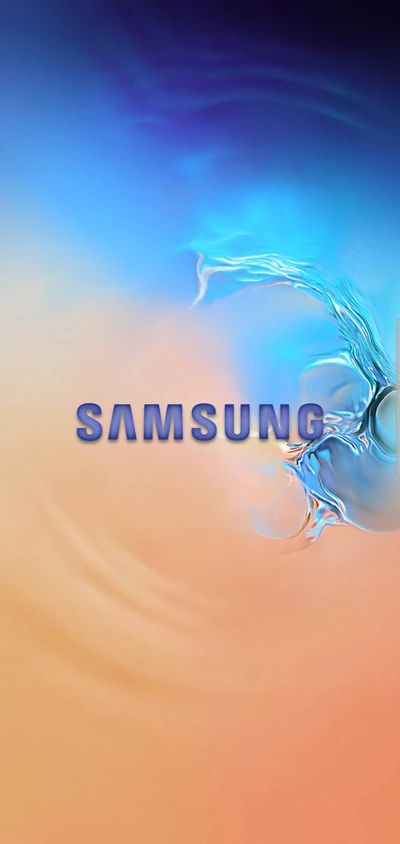 Logo de Samsung en un fondo degradado papel tapiz