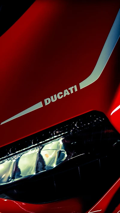 auto, bike, ducati, red