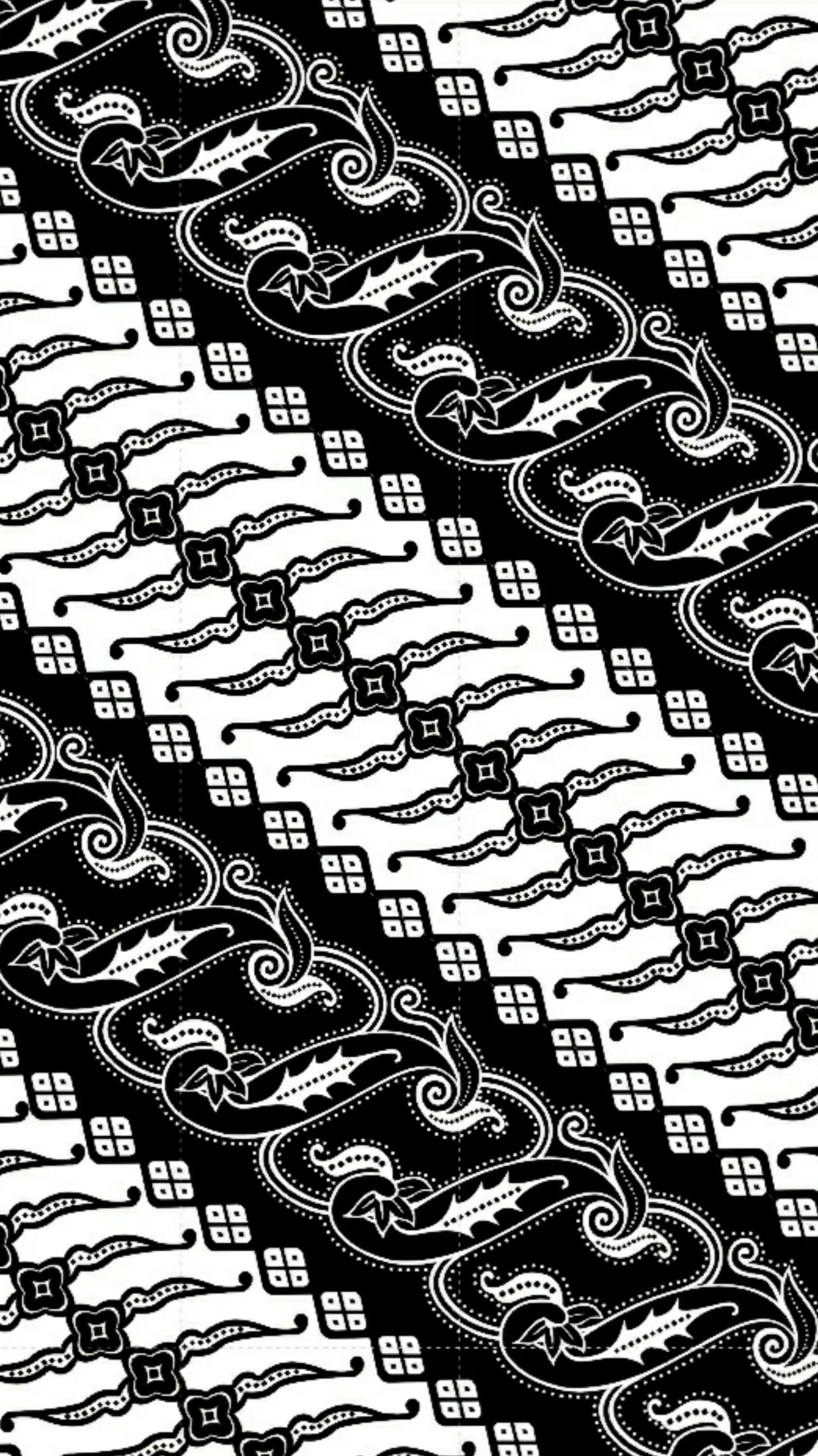 Descargar fondo de pantalla batik, hitam, putih, negro, indonesia