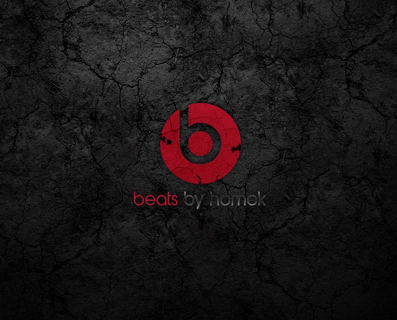 Логотип beats by mook на черном фоне (биты, beats, тёмный, логотип)