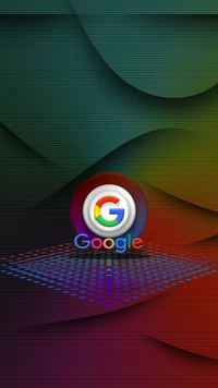 Logo Google vibrant sur fond texturé dynamique