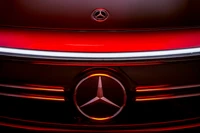 mercedes benz eqa 250 amg line, 2021, three pointed star, autos, 4k hintergrund