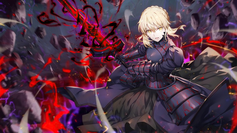 Аниме, аниме девочка, аниме искусство, аниме обои, аниме девочка (saber alter, артория пендрагон, artoria pendragon, судьба великого порядка, fate grand order)