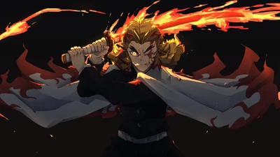 Kyojuro Rengoku : Le Hashira de la Flamme en Combat