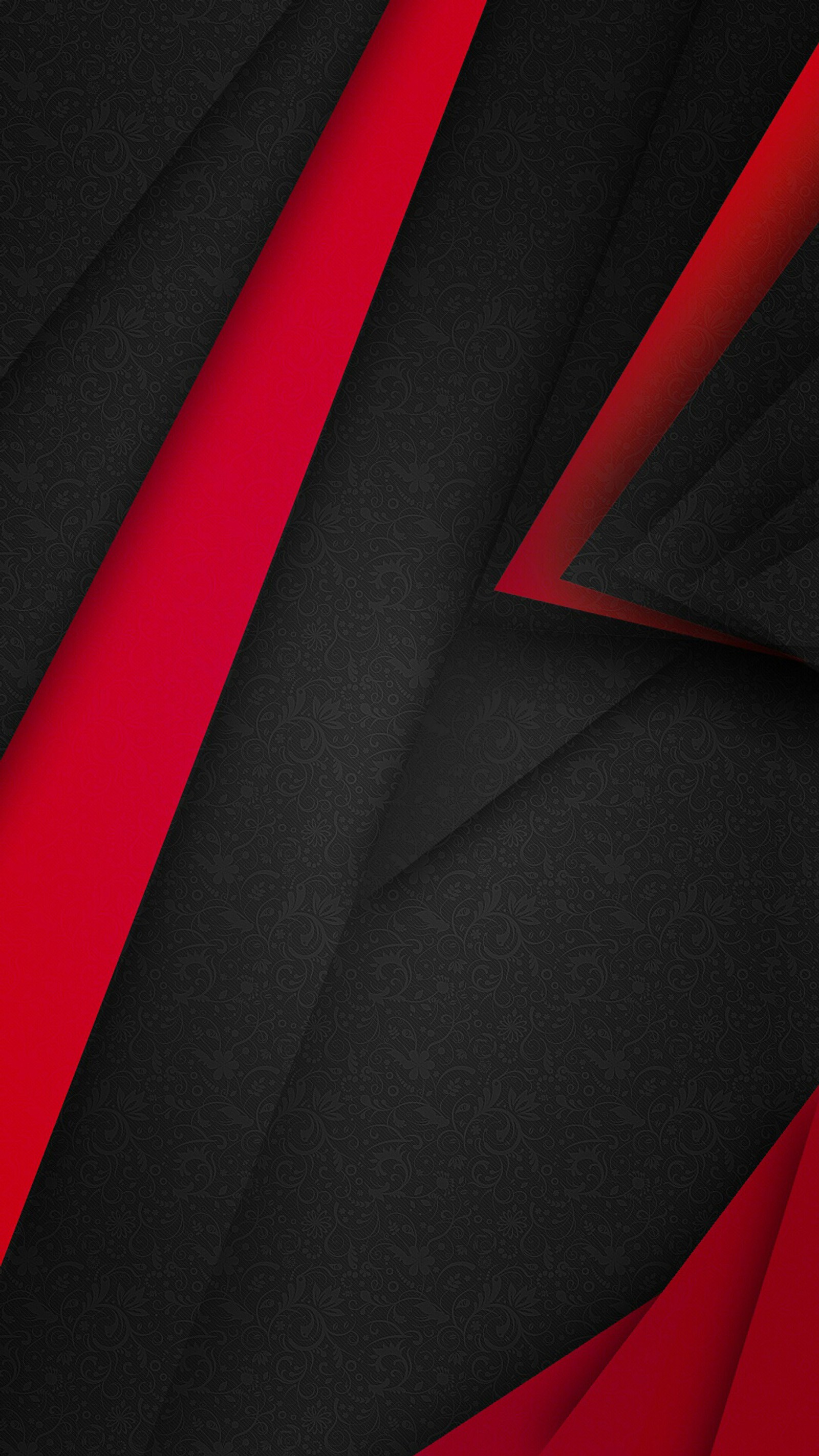 Primer plano de un fondo negro y rojo con una franja roja (1080p, abstracto, android, fondo, negro)