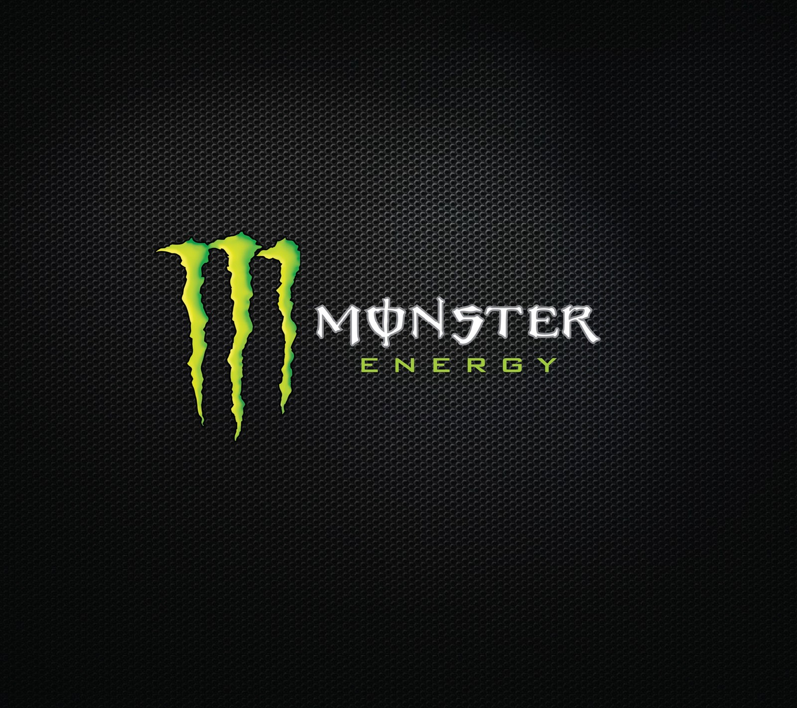 Monster energy-logo auf schwarzem hintergrund (energydrink, logo, monster, monster energy)