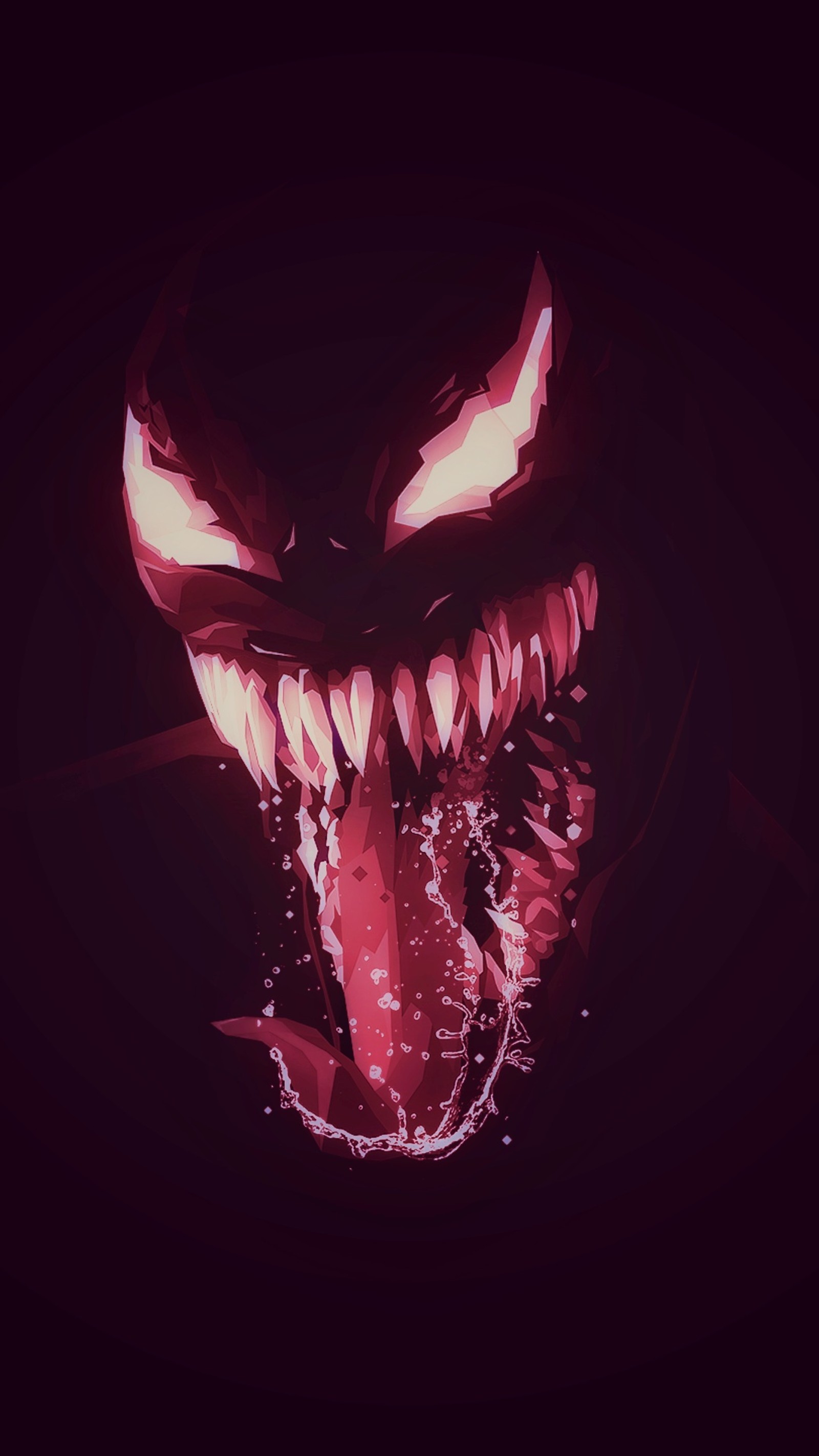 venom, venom red minimalist, venom the movie, venom 2018 Download Wallpaper