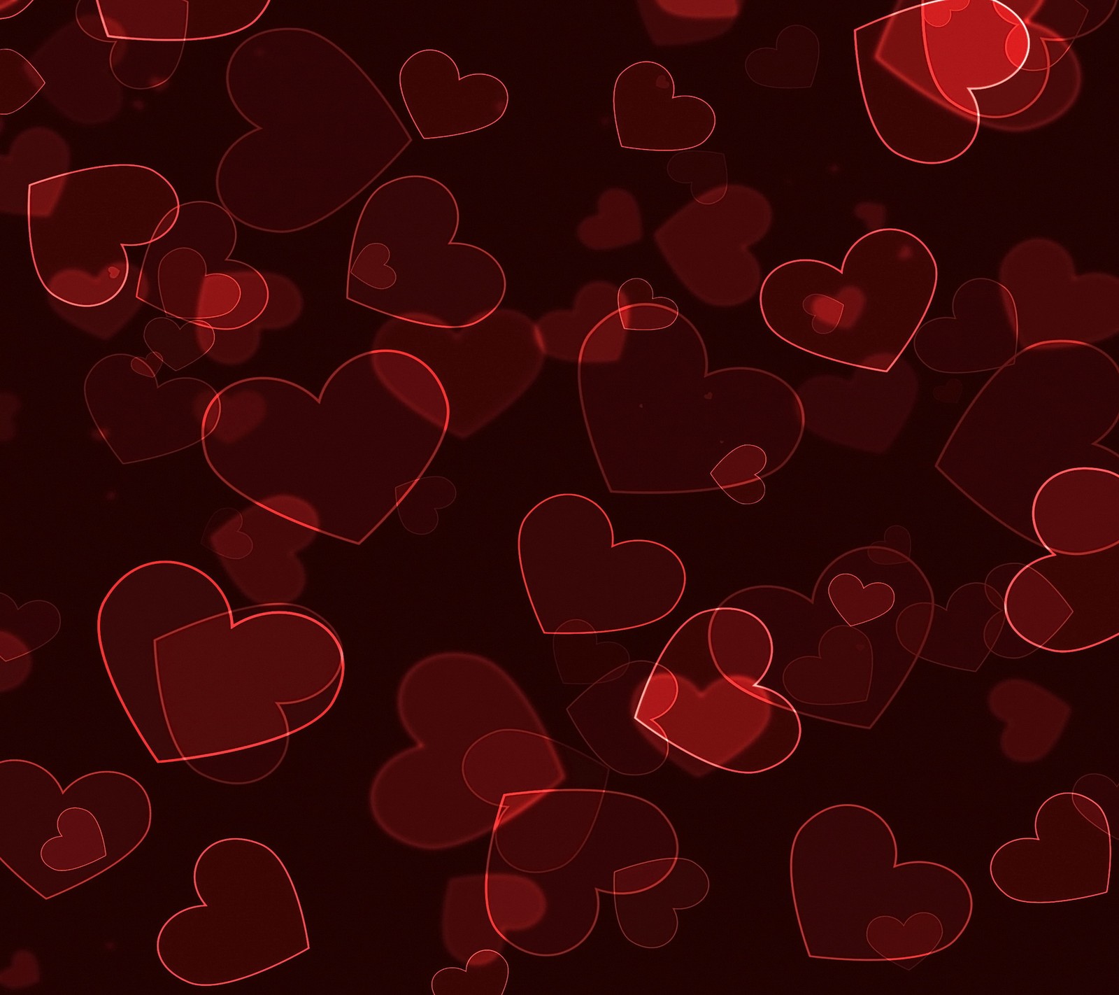 Descargar fondo de pantalla bokeh, corazones, amor, neón