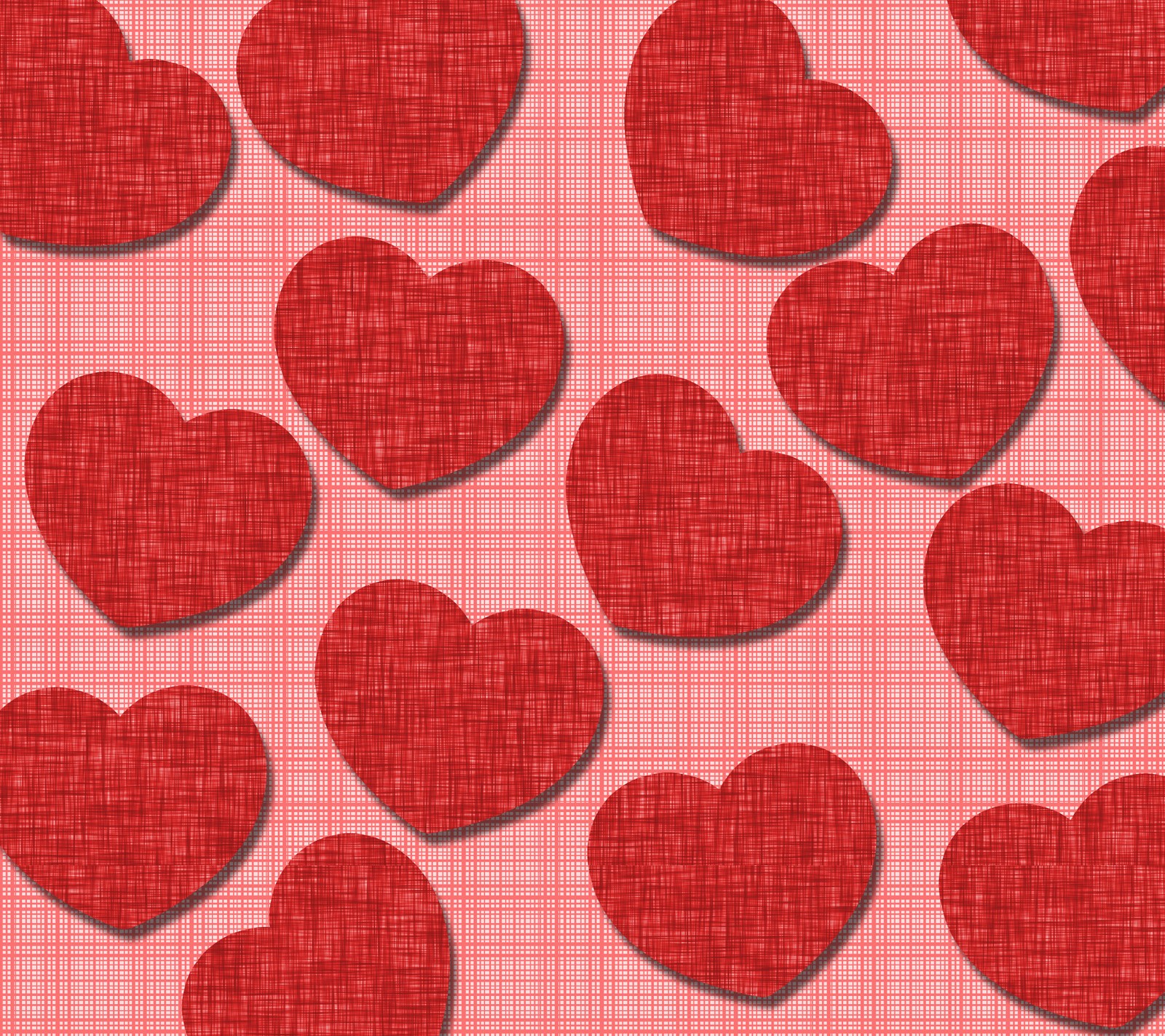 A close up of a bunch of red hearts on a pink background (heart, holidays, love, valentines day)