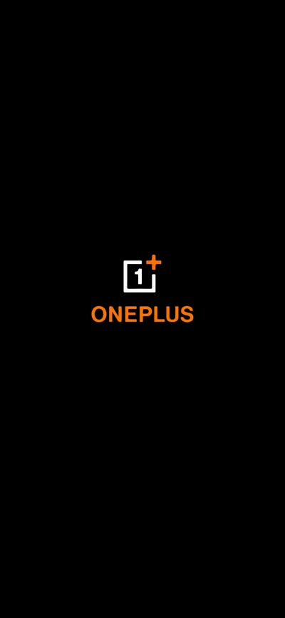 Minimalistisches OnePlus-Logo auf schwarzem AMOLED-Hintergrund