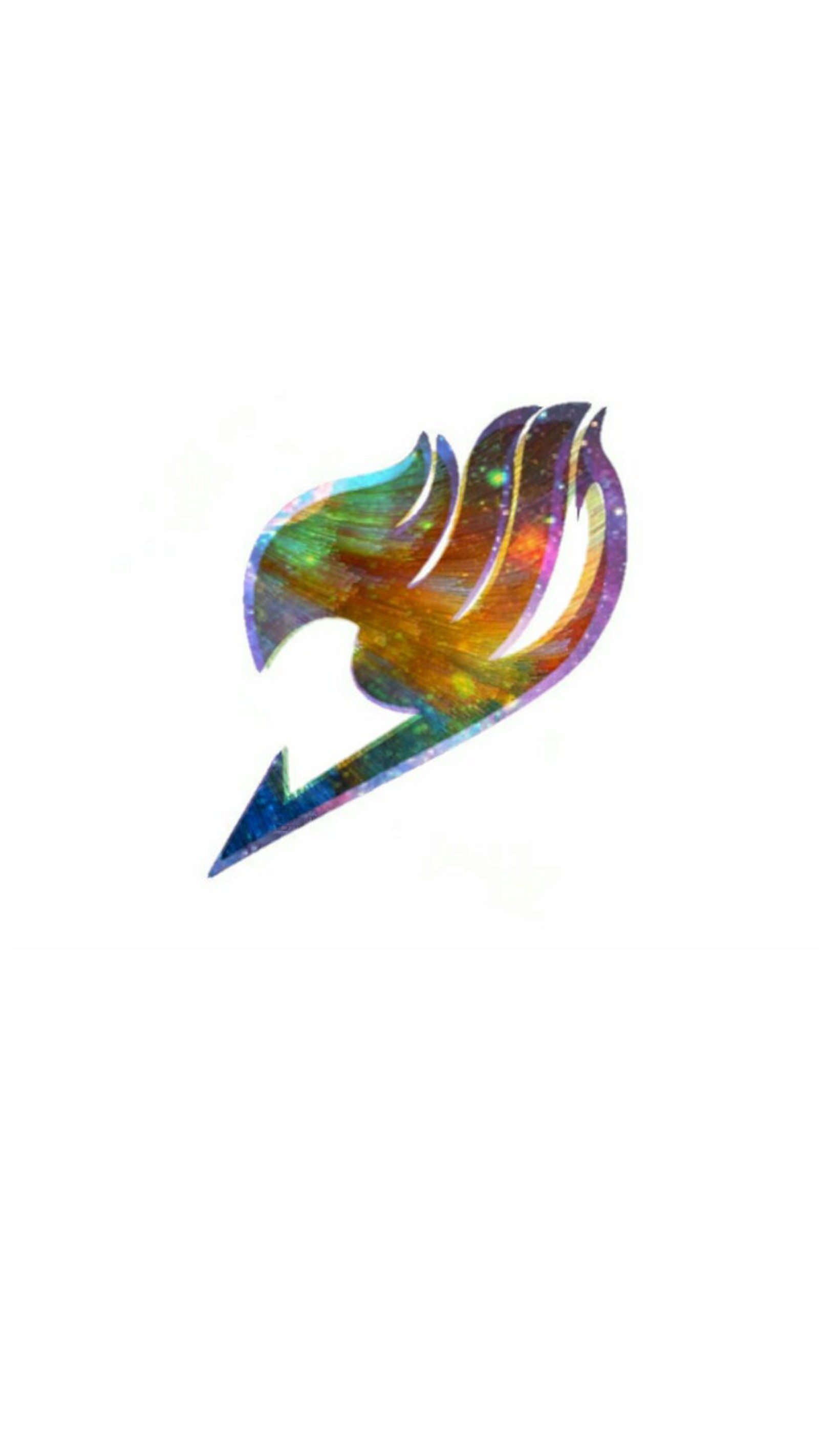 There is a colorful bird that is flying in the sky (anime, emblem, fairytail, logo)