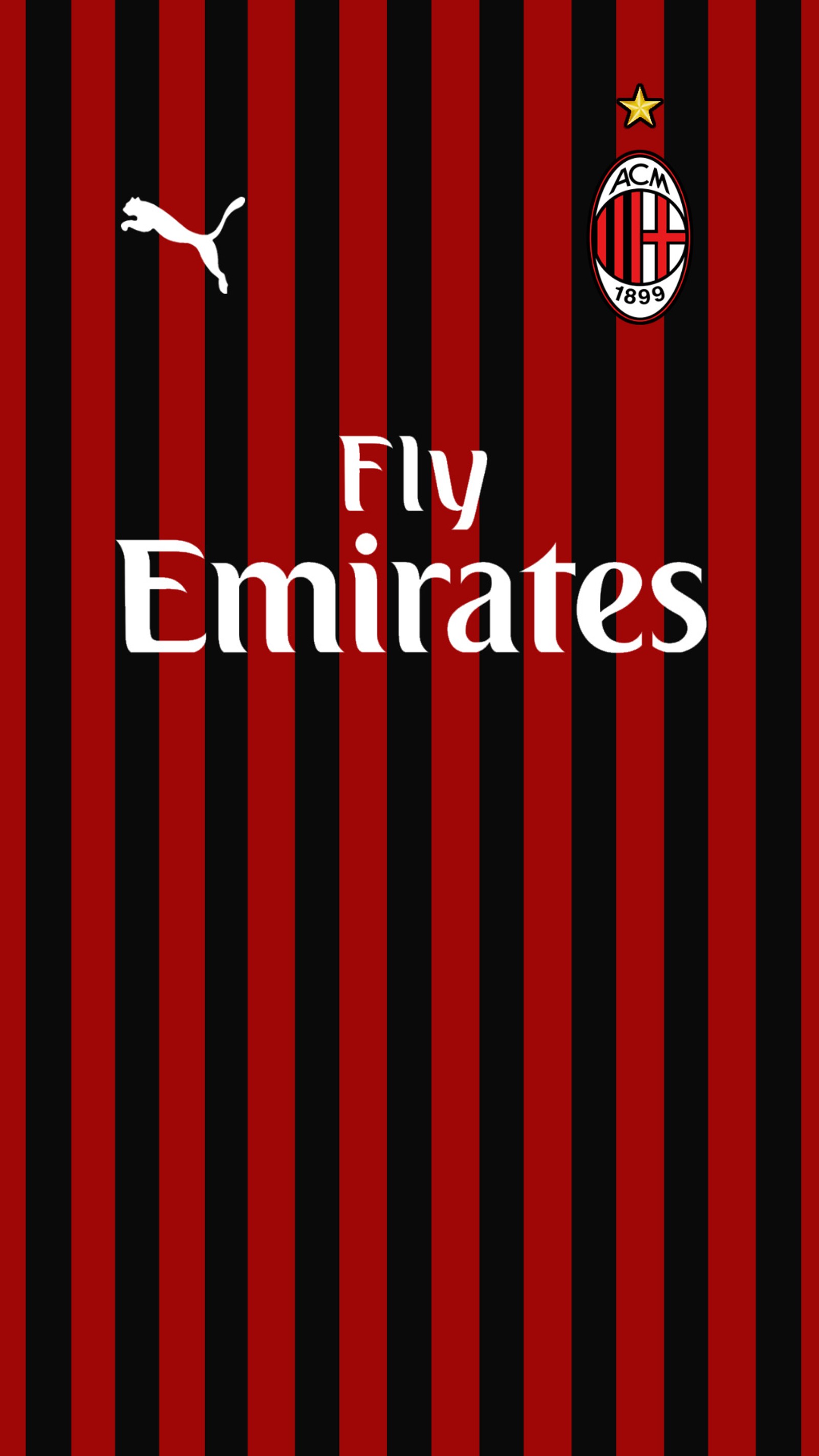 Descargar fondo de pantalla ac milán, italia, puma, rossonero, serie a