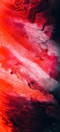 Vibrant Abstract Art in Shades of Red and Pink