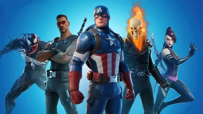 Les héros Marvel s'unissent dans Fortnite : Captain America, Blade, Ghost Rider, Psylocke et Venom