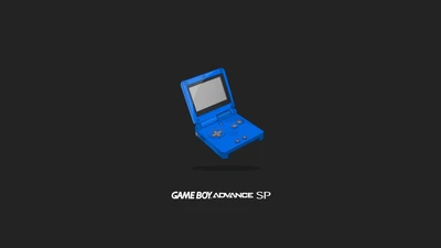 gameboy advance sp, 5k, минималистичный, тёмный фон, простой