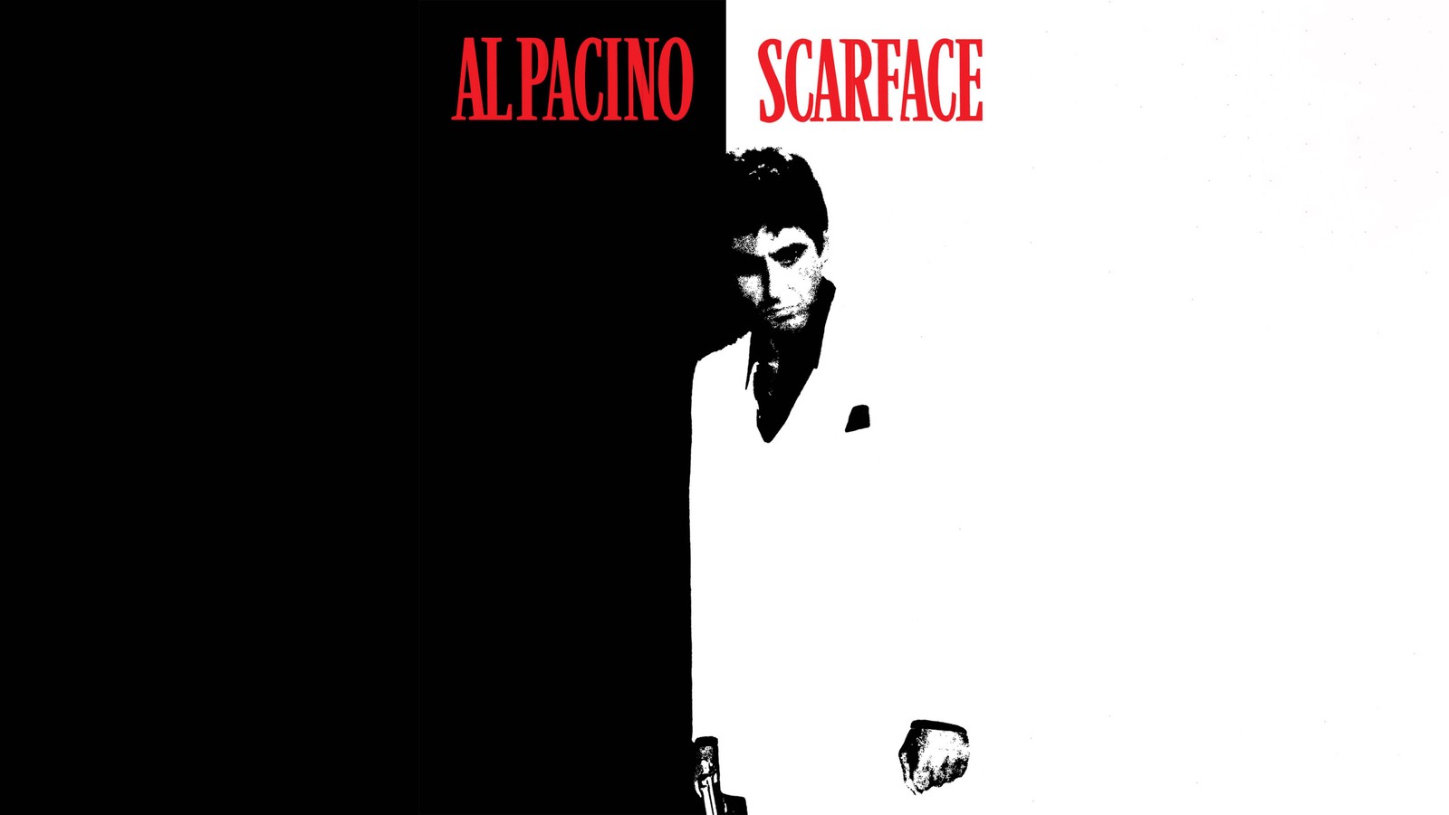 Una imagen de un hombre en traje apoyado contra una pared (al pacino, scarface, 5k, películas, fondo de pantalla 4k)