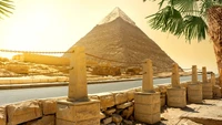 egyptian pyramids, pyramid, historic site, monument, ancient history wallpaper