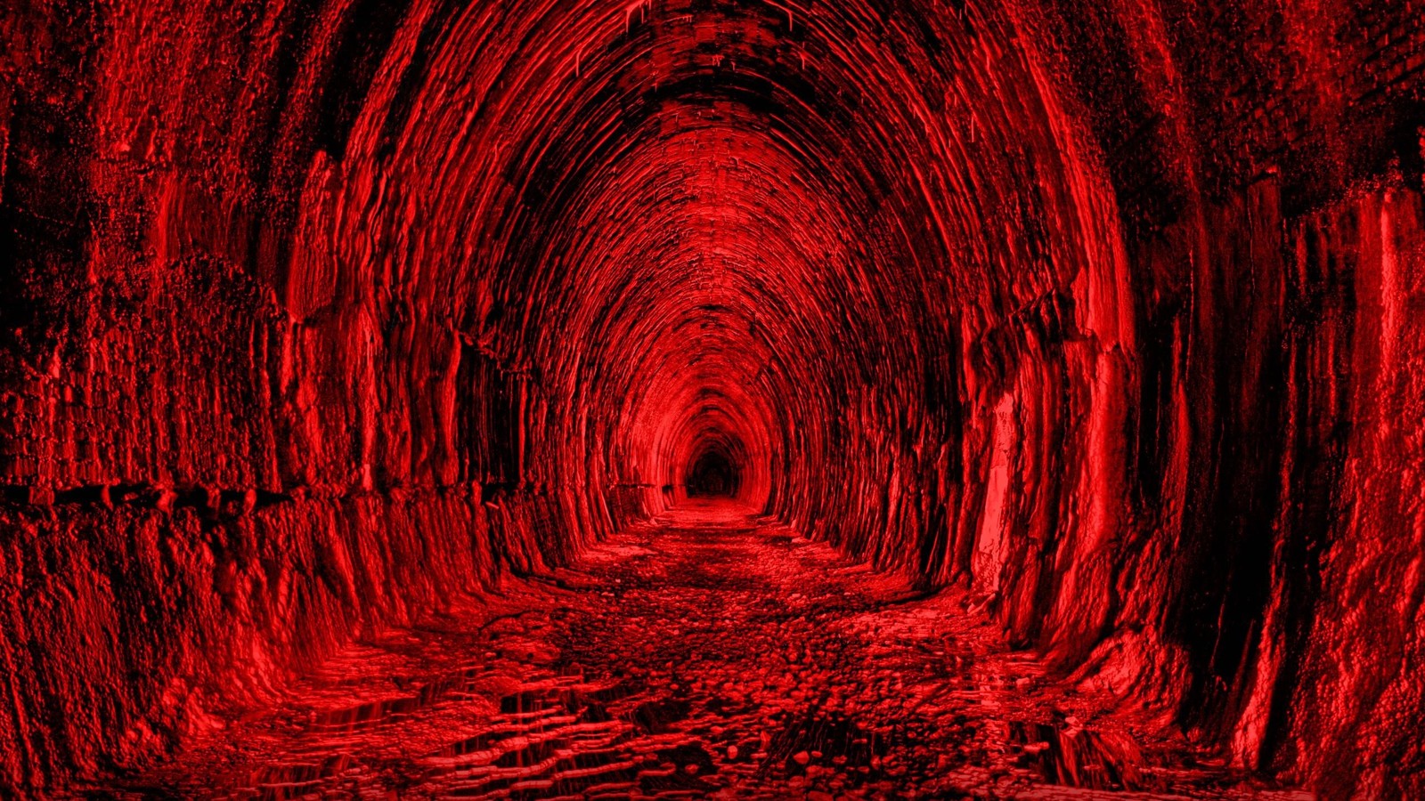 Descargar fondo de pantalla rojo, túnel, textura, negro, oscuro